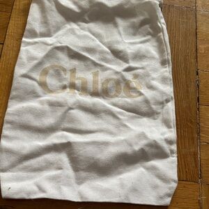 Chloé Cream Canvas Dust Bag with Gold Logo